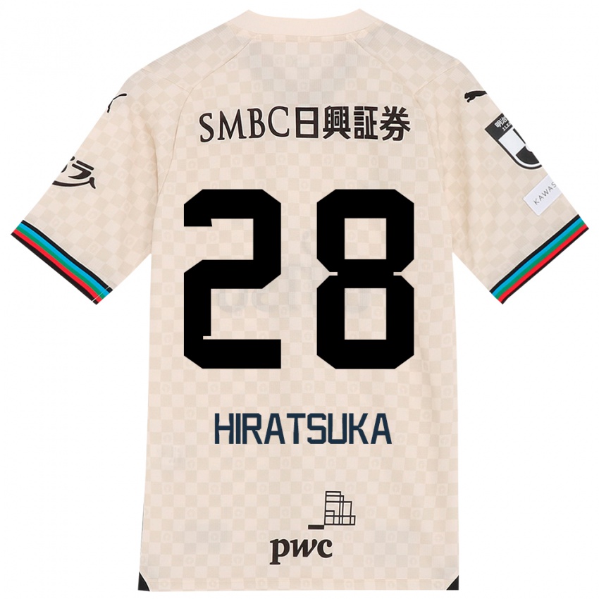 Niño Camiseta Hayato Hiratsuka #28 Blanco Gris 2ª Equipación 2024/25 La Camisa México