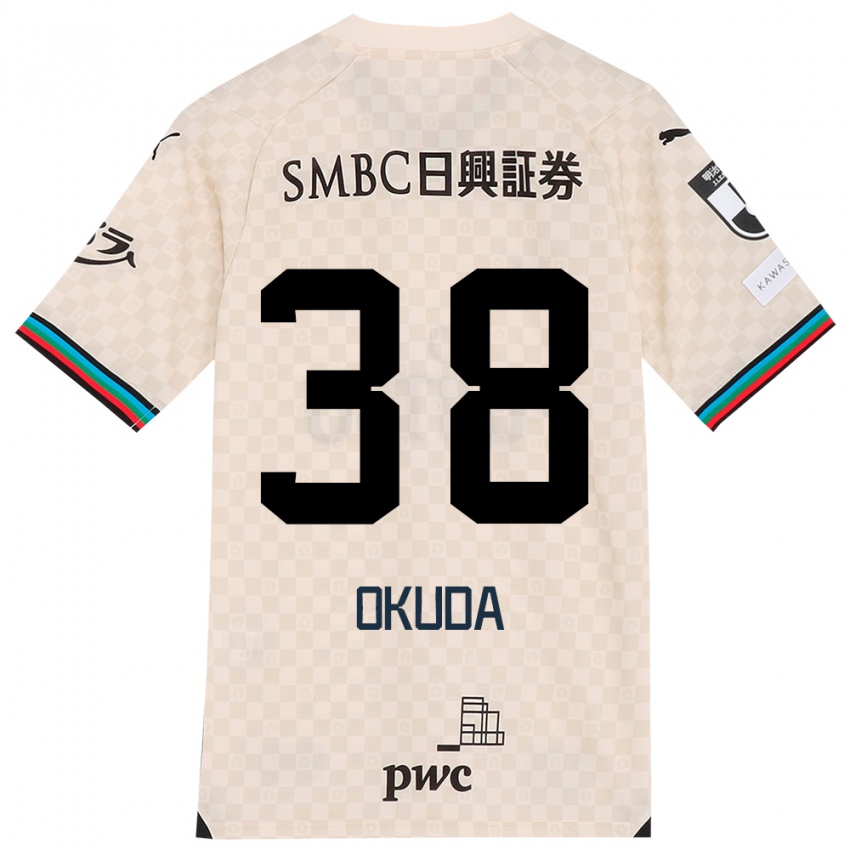 Niño Camiseta Yuma Okuda #38 Blanco Gris 2ª Equipación 2024/25 La Camisa México