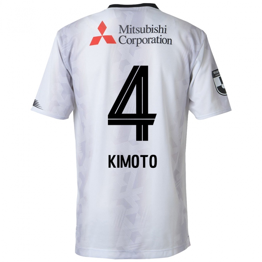 Niño Camiseta Yasuki Kimoto #4 Blanco Negro 2ª Equipación 2024/25 La Camisa México