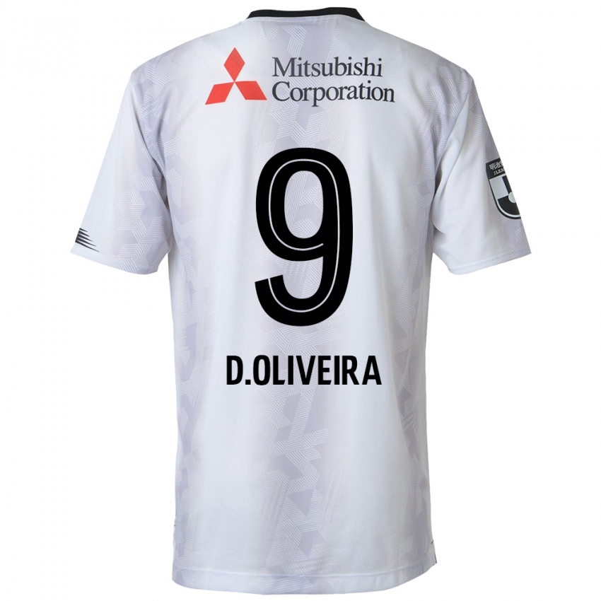 Niño Camiseta Diego Oliveira #9 Blanco Negro 2ª Equipación 2024/25 La Camisa México