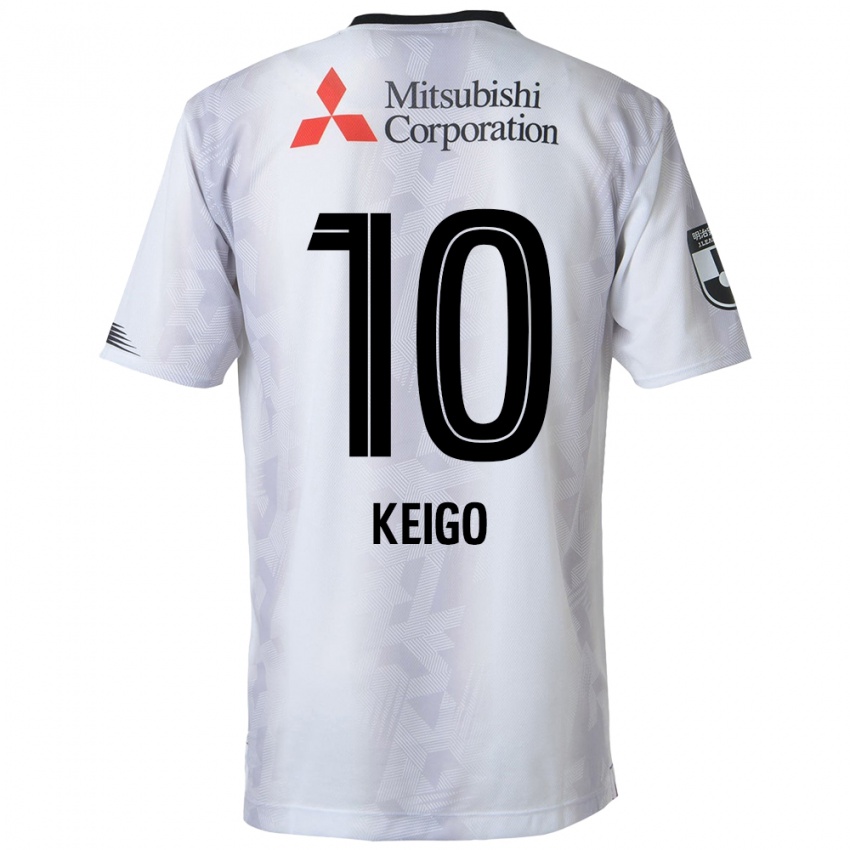 Niño Camiseta Keigo Higashi #10 Blanco Negro 2ª Equipación 2024/25 La Camisa México