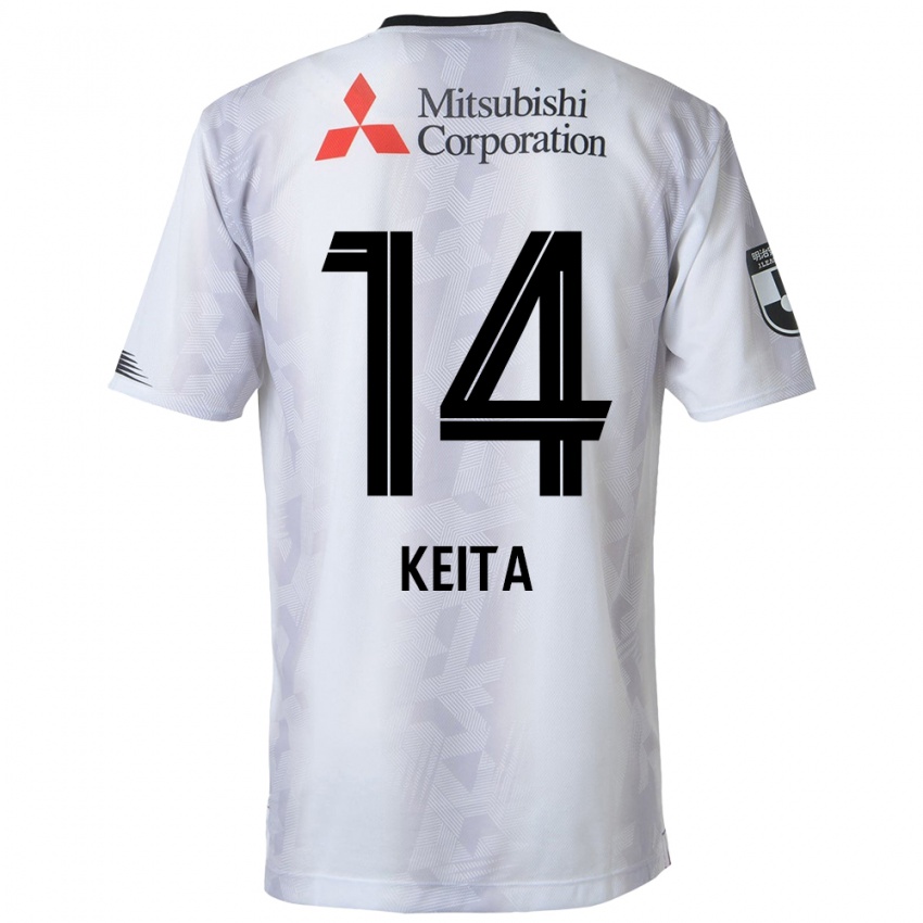 Niño Camiseta Keita Yamashita #14 Blanco Negro 2ª Equipación 2024/25 La Camisa México