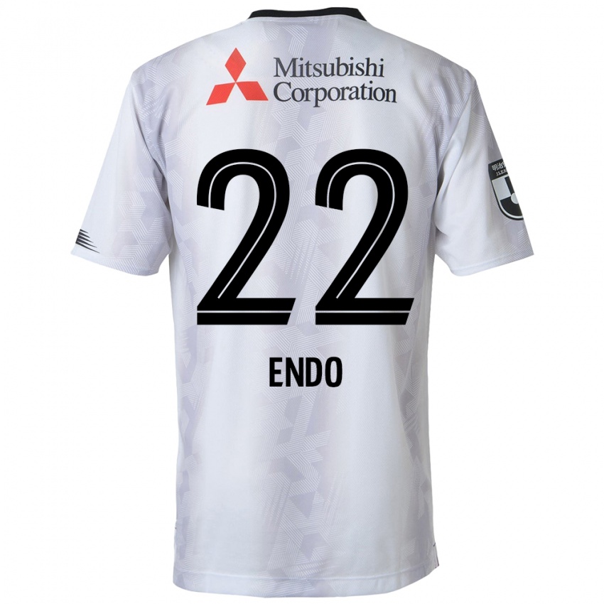 Niño Camiseta Keita Endo #22 Blanco Negro 2ª Equipación 2024/25 La Camisa México