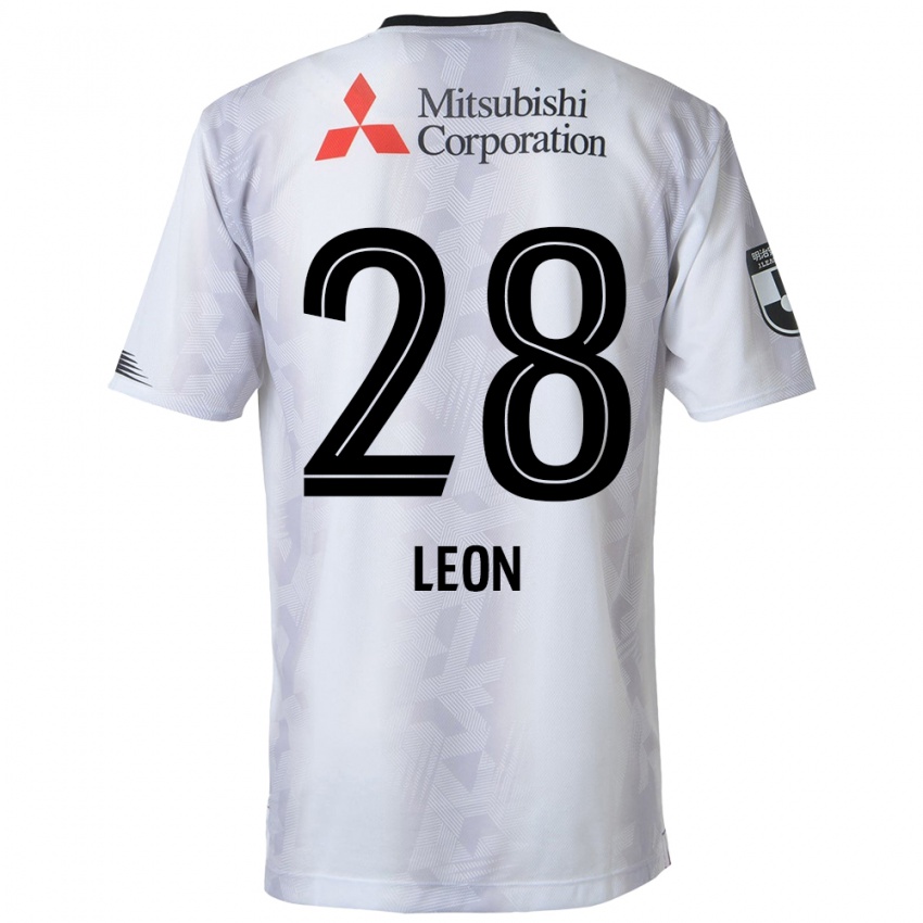 Niño Camiseta Leon Nozawa #28 Blanco Negro 2ª Equipación 2024/25 La Camisa México