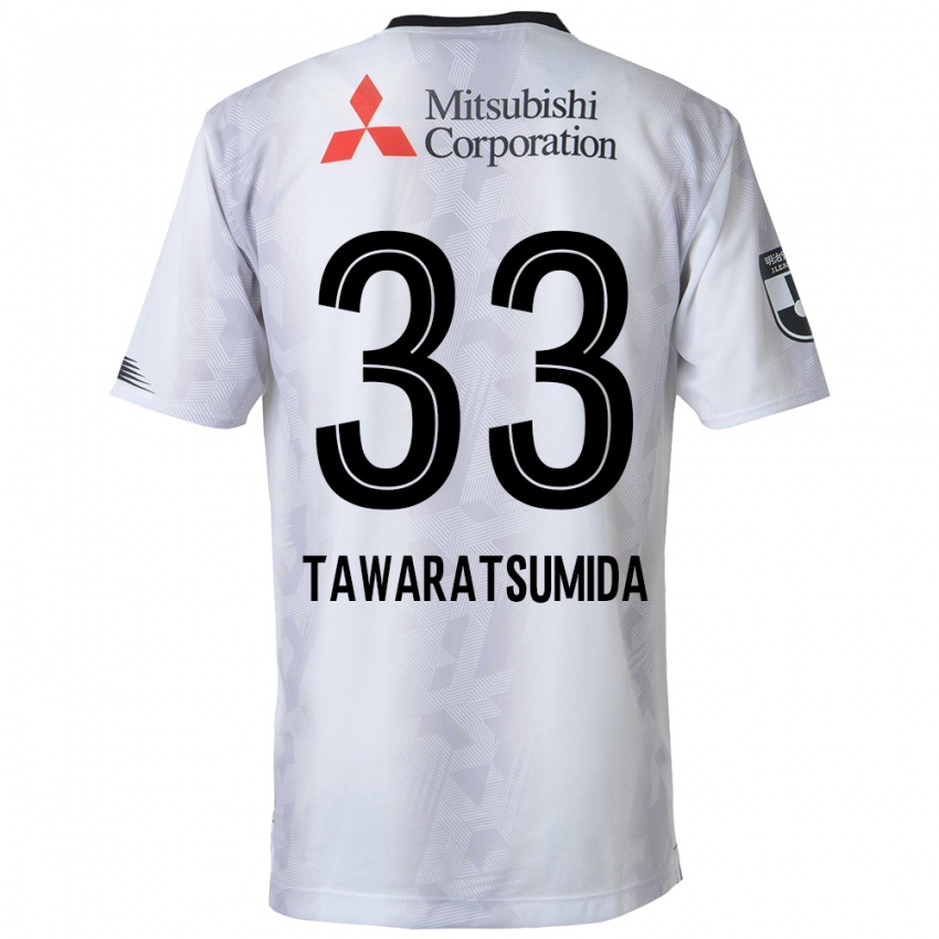 Niño Camiseta Kota Tawaratsumida #33 Blanco Negro 2ª Equipación 2024/25 La Camisa México