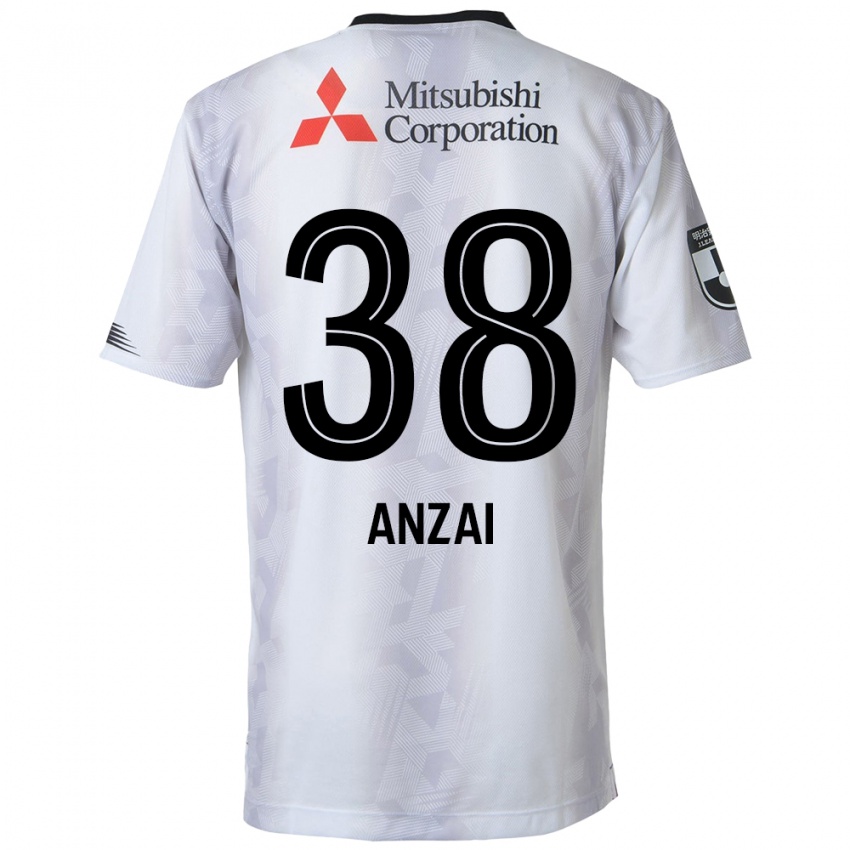 Niño Camiseta Soma Anzai #38 Blanco Negro 2ª Equipación 2024/25 La Camisa México