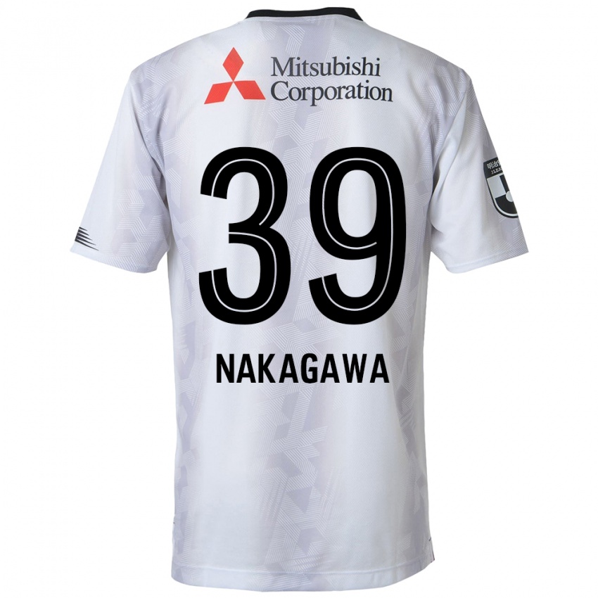 Niño Camiseta Teruhito Nakagawa #39 Blanco Negro 2ª Equipación 2024/25 La Camisa México