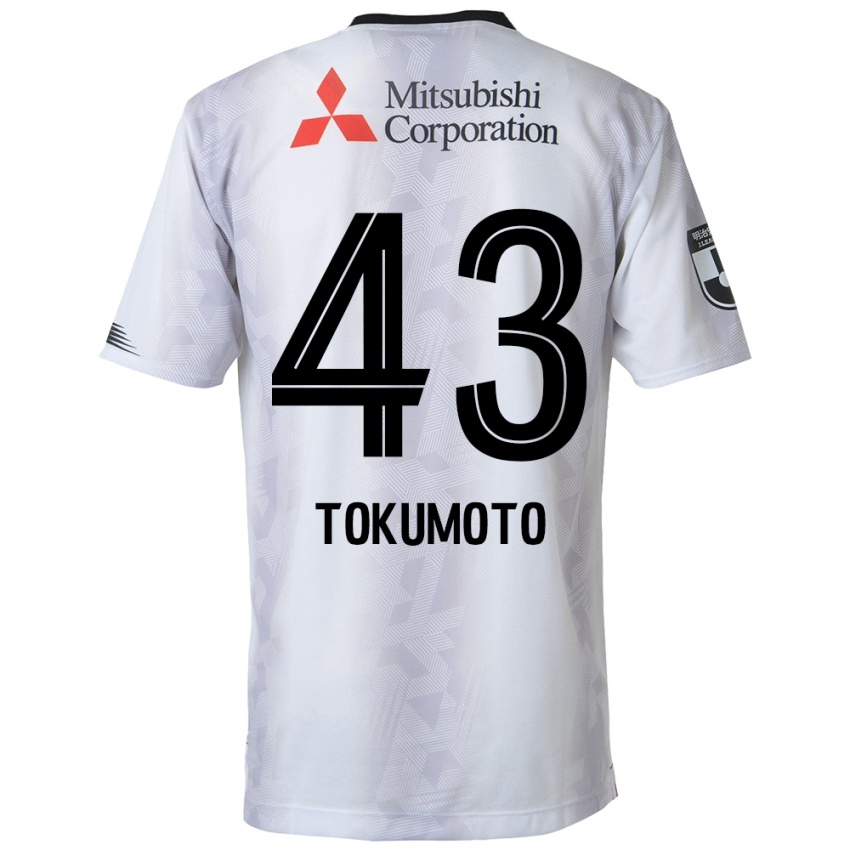 Niño Camiseta Shuhei Tokumoto #43 Blanco Negro 2ª Equipación 2024/25 La Camisa México