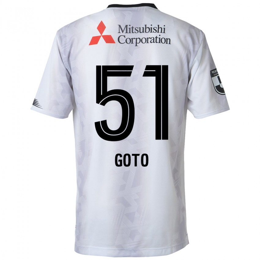 Niño Camiseta Wataru Goto #51 Blanco Negro 2ª Equipación 2024/25 La Camisa México