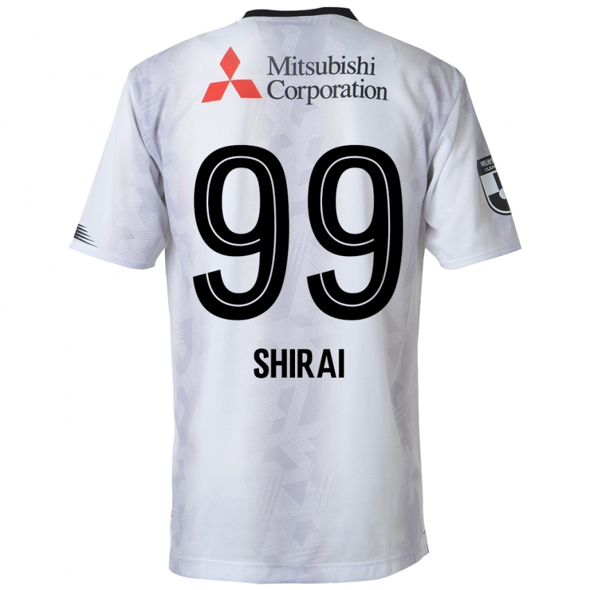 Niño Camiseta Kosuke Shirai #99 Blanco Negro 2ª Equipación 2024/25 La Camisa México