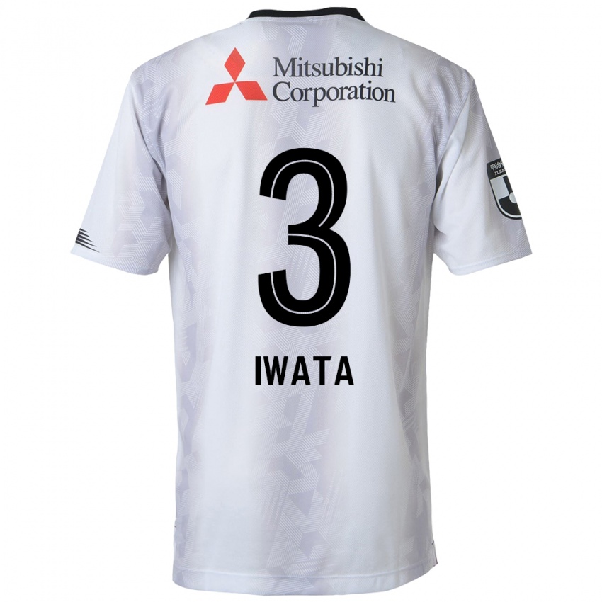 Niño Camiseta Yuki Iwata #3 Blanco Negro 2ª Equipación 2024/25 La Camisa México