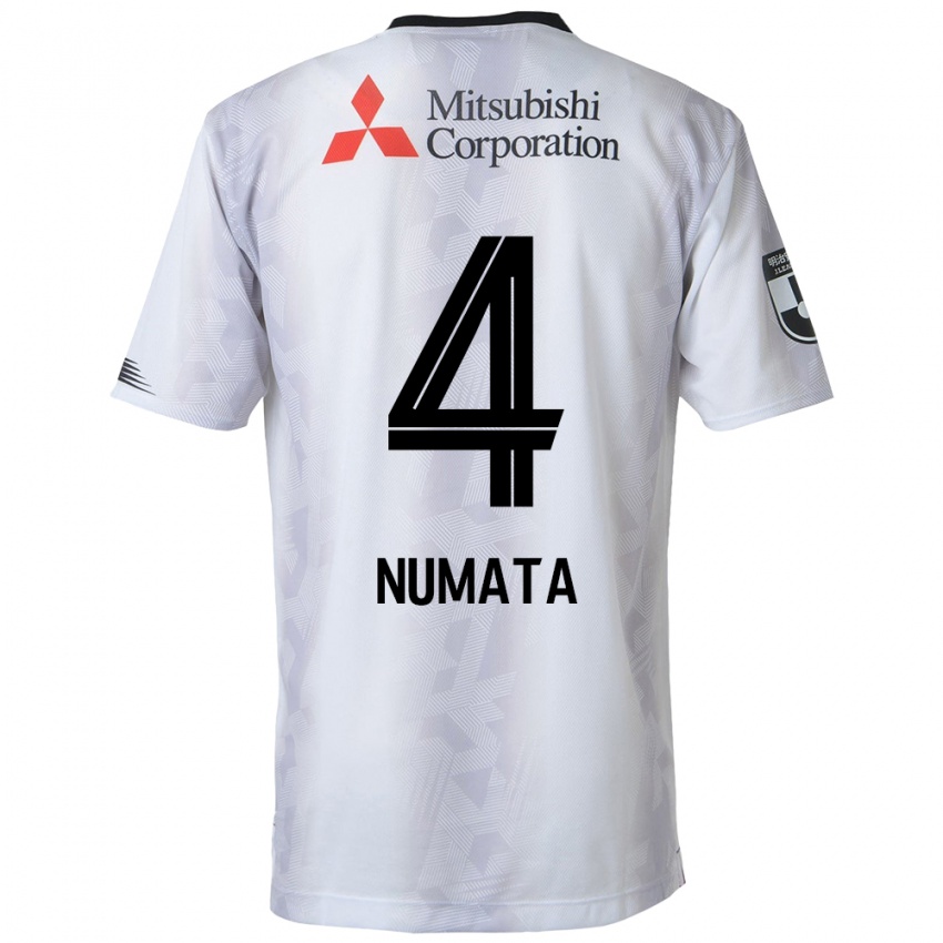 Niño Camiseta Seisa Numata #4 Blanco Negro 2ª Equipación 2024/25 La Camisa México