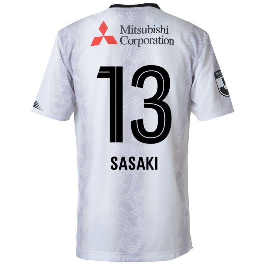 Niño Camiseta Shoei Sasaki #13 Blanco Negro 2ª Equipación 2024/25 La Camisa México