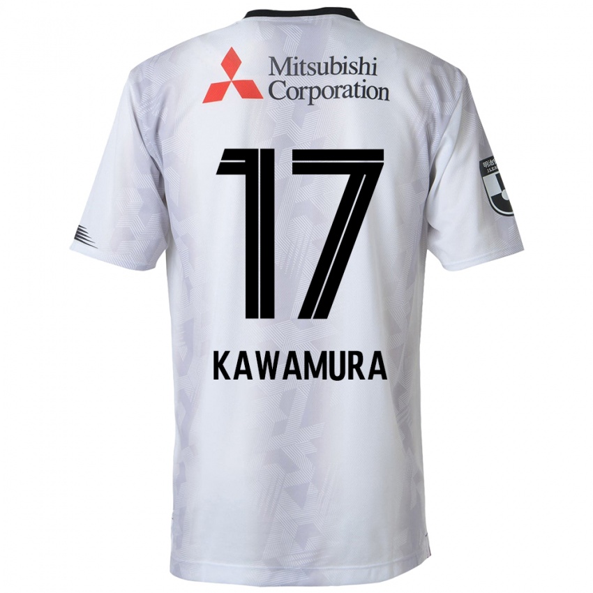 Niño Camiseta Riku Kawamura #17 Blanco Negro 2ª Equipación 2024/25 La Camisa México