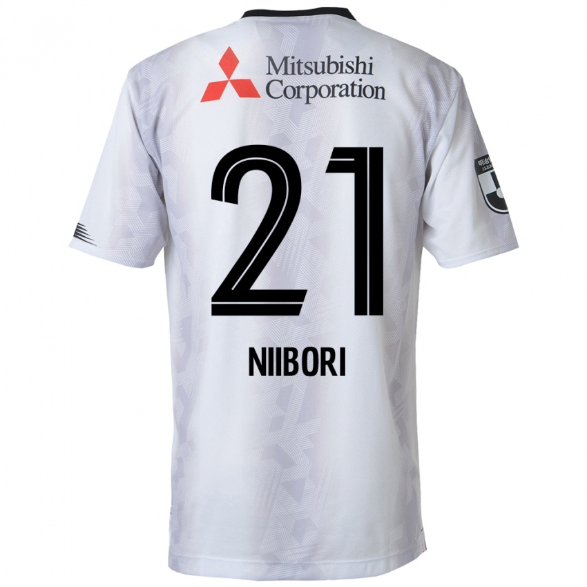 Niño Camiseta Keita Niibori #21 Blanco Negro 2ª Equipación 2024/25 La Camisa México