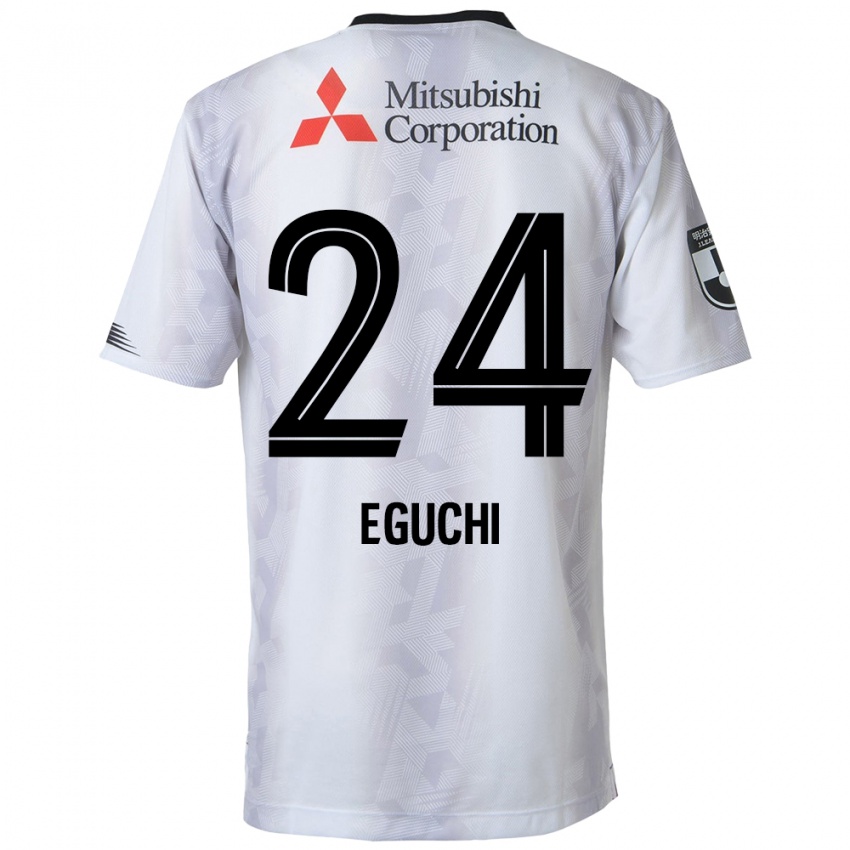 Niño Camiseta Kaito Eguchi #24 Blanco Negro 2ª Equipación 2024/25 La Camisa México