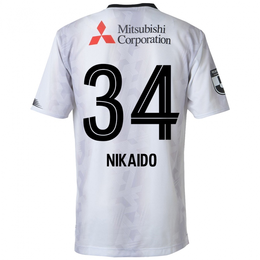 Niño Camiseta Rintaro Nikaido #34 Blanco Negro 2ª Equipación 2024/25 La Camisa México