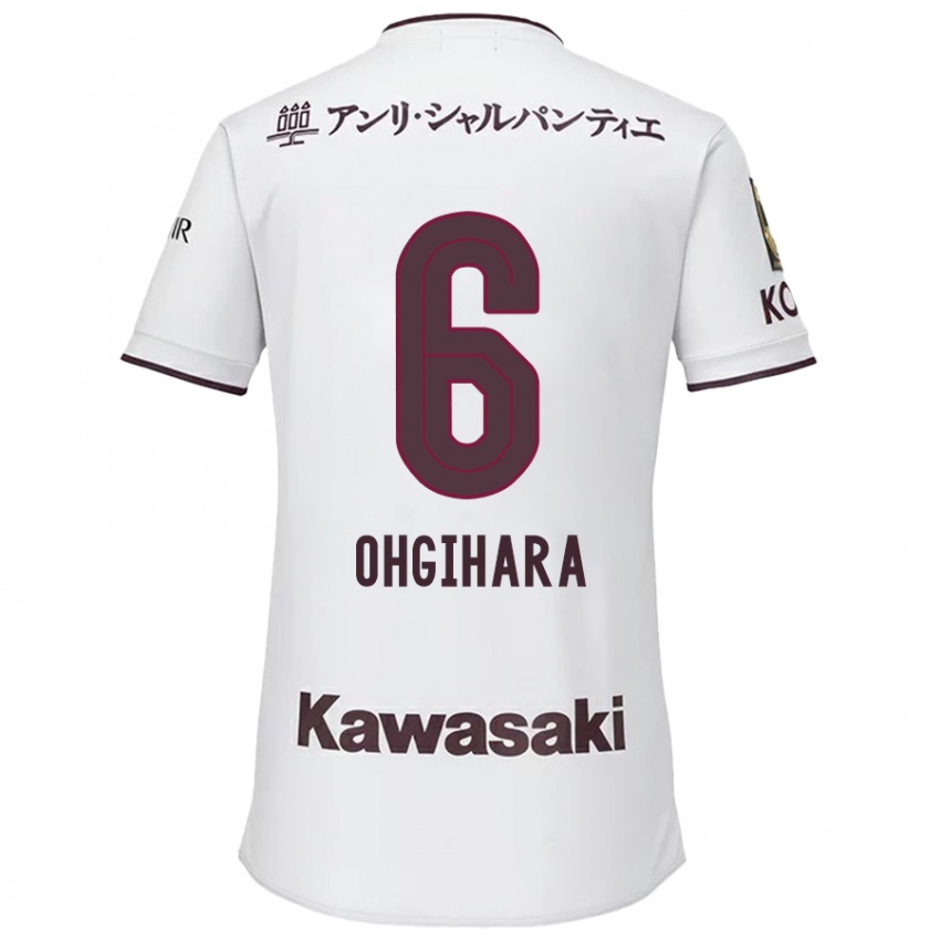 Niño Camiseta Takahiro Ogihara #6 Blanco Rojo 2ª Equipación 2024/25 La Camisa México