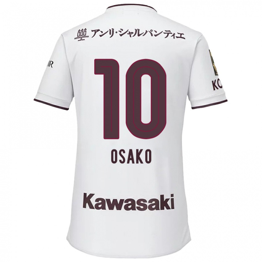 Niño Camiseta Yuya Osako #10 Blanco Rojo 2ª Equipación 2024/25 La Camisa México