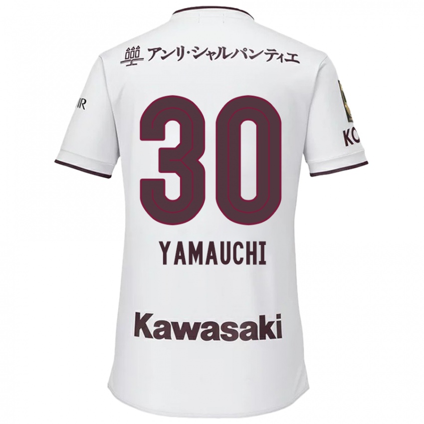 Niño Camiseta Kakeru Yamauchi #30 Blanco Rojo 2ª Equipación 2024/25 La Camisa México