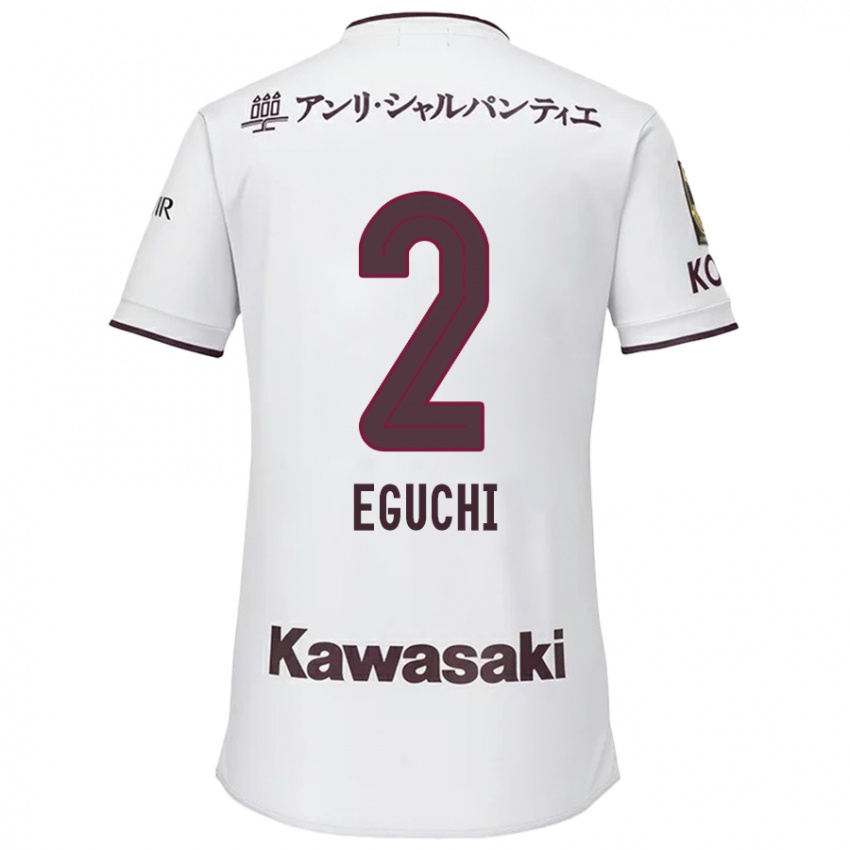 Niño Camiseta Takuma Eguchi #2 Blanco Rojo 2ª Equipación 2024/25 La Camisa México