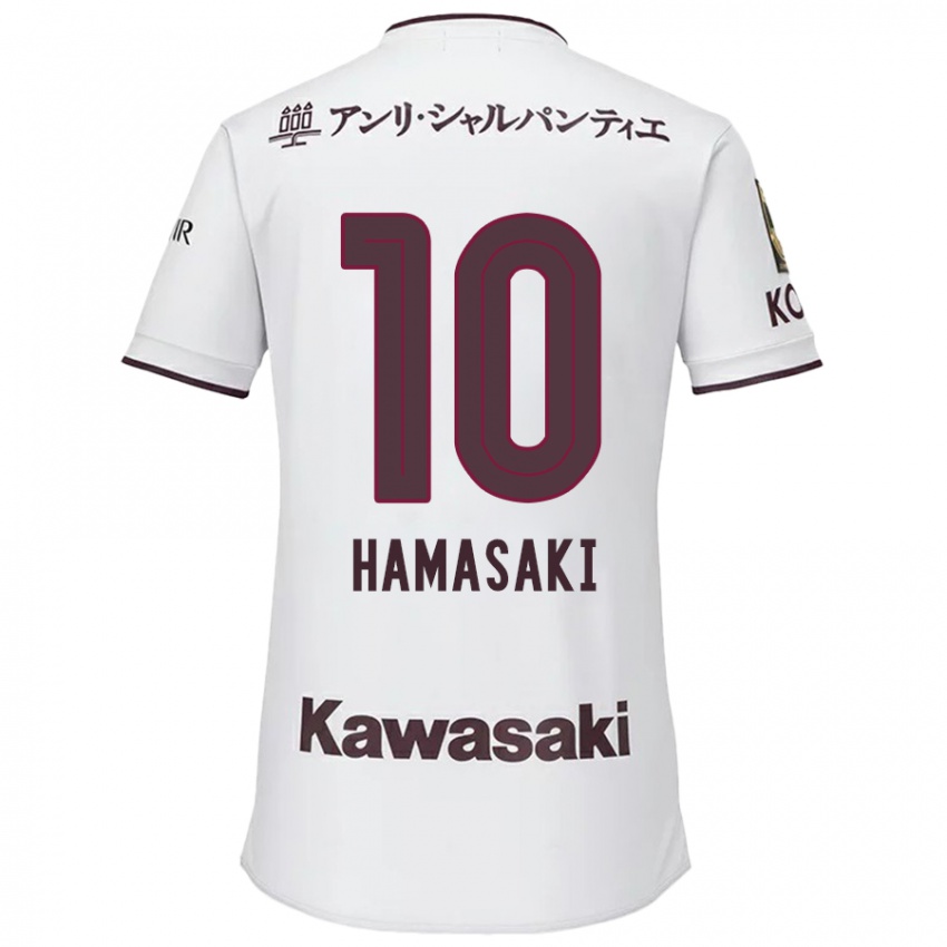 Niño Camiseta Kento Hamasaki #10 Blanco Rojo 2ª Equipación 2024/25 La Camisa México