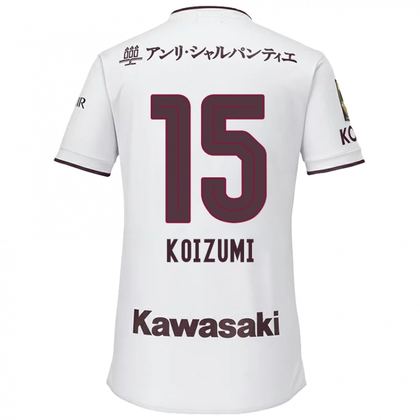 Niño Camiseta Fuga Koizumi #15 Blanco Rojo 2ª Equipación 2024/25 La Camisa México