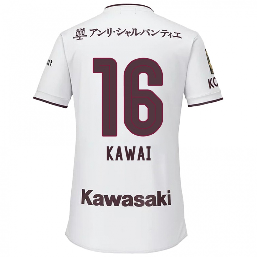 Niño Camiseta Yuka Kawai #16 Blanco Rojo 2ª Equipación 2024/25 La Camisa México