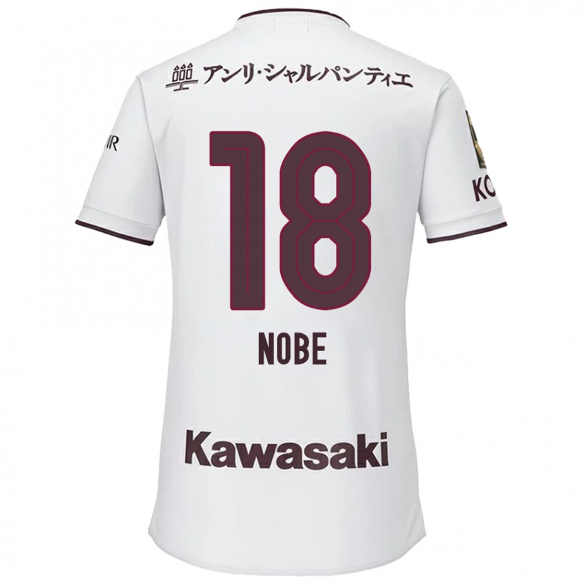 Niño Camiseta Tomohiro Nobe #18 Blanco Rojo 2ª Equipación 2024/25 La Camisa México