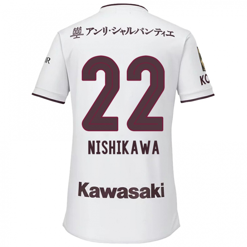 Niño Camiseta Aiku Nishikawa #22 Blanco Rojo 2ª Equipación 2024/25 La Camisa México