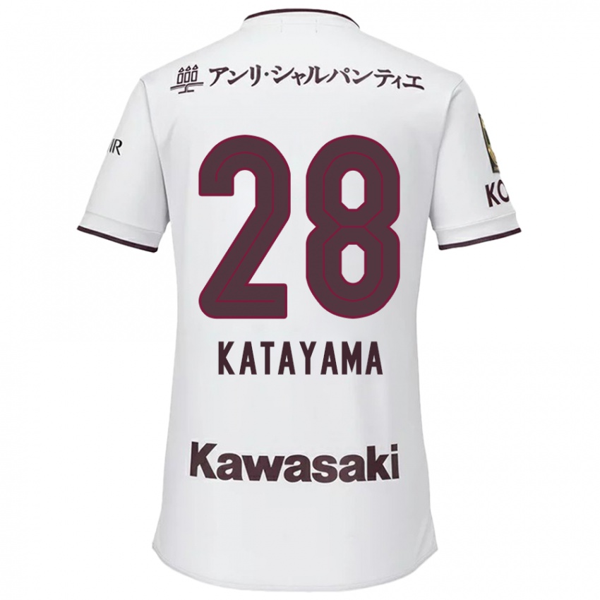 Niño Camiseta Kota Katayama #28 Blanco Rojo 2ª Equipación 2024/25 La Camisa México