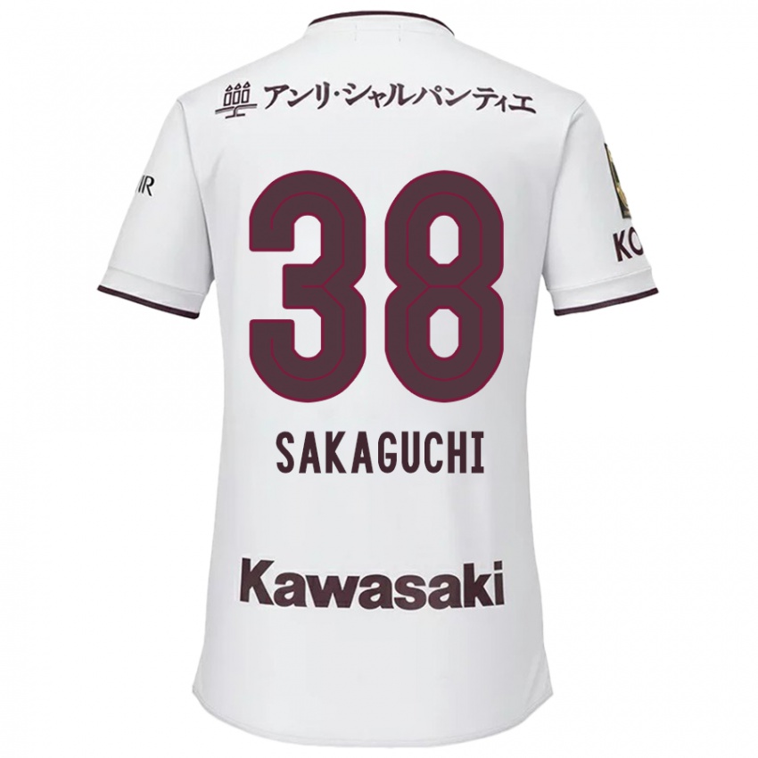 Niño Camiseta Yuki Sakaguchi #38 Blanco Rojo 2ª Equipación 2024/25 La Camisa México