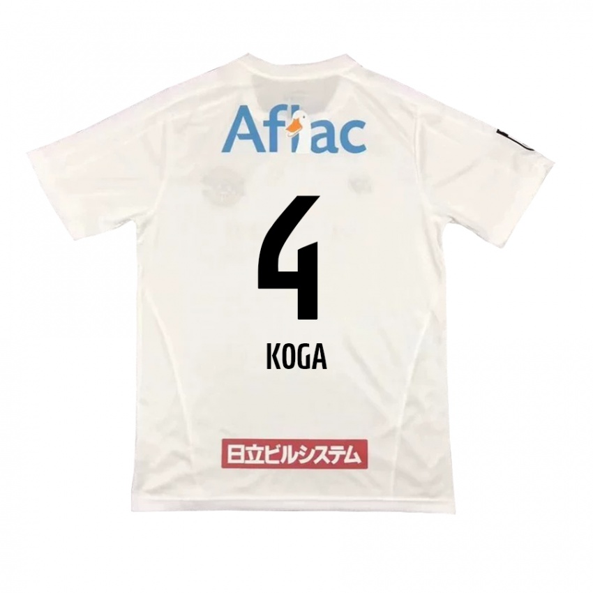 Niño Camiseta Taiyo Koga #4 Blanco Negro 2ª Equipación 2024/25 La Camisa México