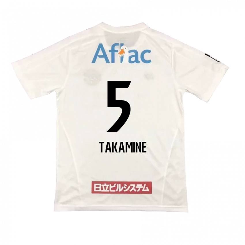 Niño Camiseta Tomoki Takamine #5 Blanco Negro 2ª Equipación 2024/25 La Camisa México