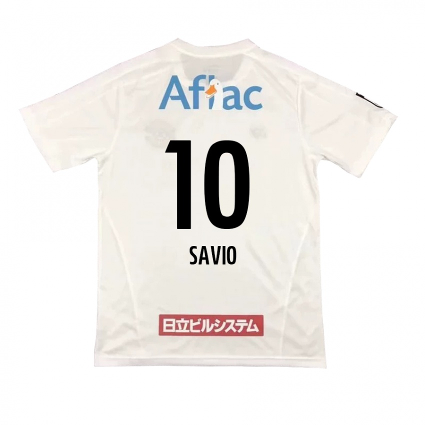 Niño Camiseta Matheus Savio #10 Blanco Negro 2ª Equipación 2024/25 La Camisa México