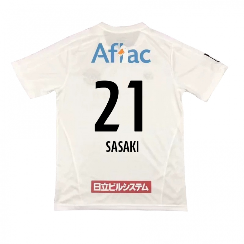 Niño Camiseta Masato Sasaki #21 Blanco Negro 2ª Equipación 2024/25 La Camisa México