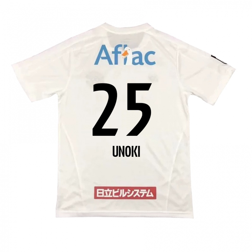 Niño Camiseta Fumiya Unoki #25 Blanco Negro 2ª Equipación 2024/25 La Camisa México