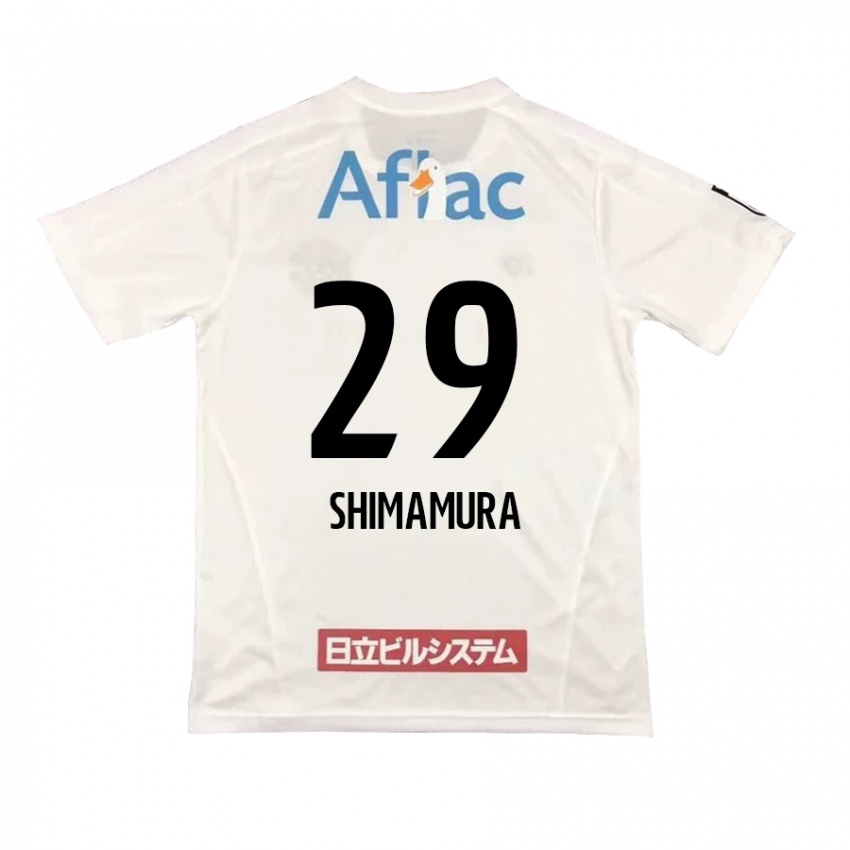 Niño Camiseta Takuya Shimamura #29 Blanco Negro 2ª Equipación 2024/25 La Camisa México