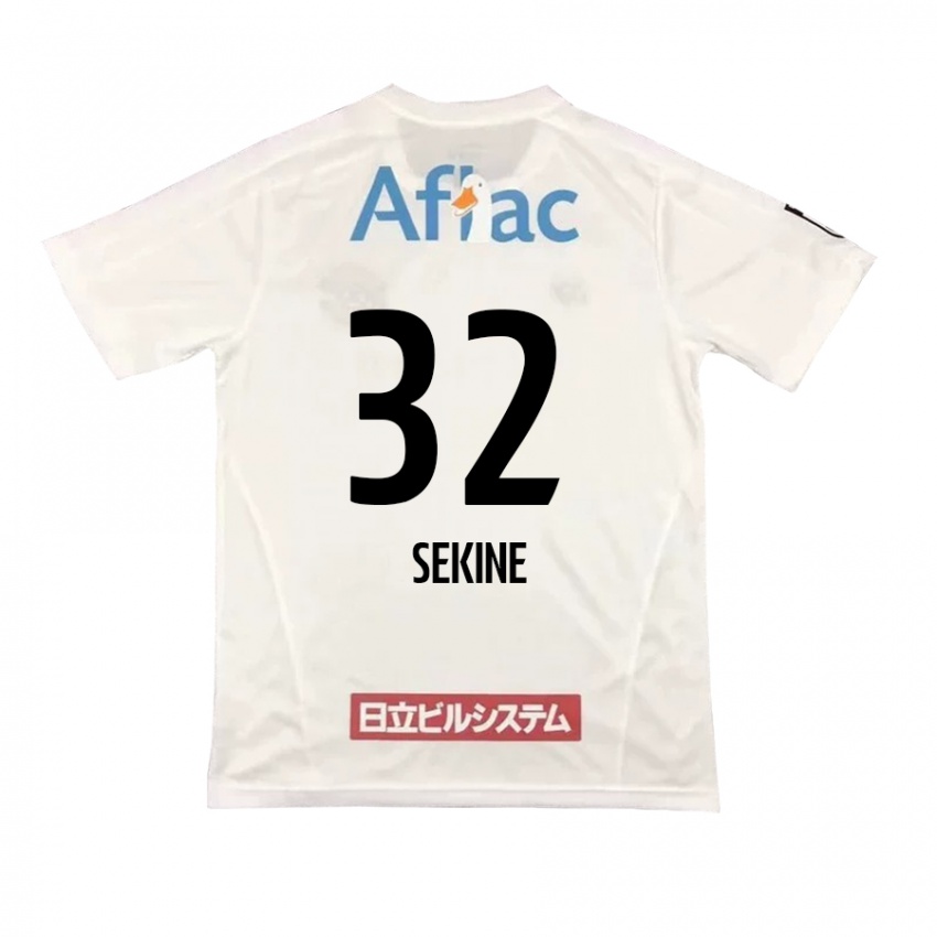 Niño Camiseta Hiroki Sekine #32 Blanco Negro 2ª Equipación 2024/25 La Camisa México