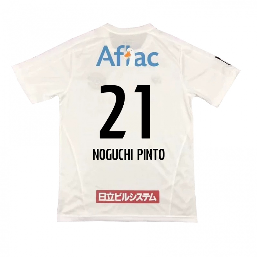 Niño Camiseta Amato Noguchi Pinto #21 Blanco Negro 2ª Equipación 2024/25 La Camisa México