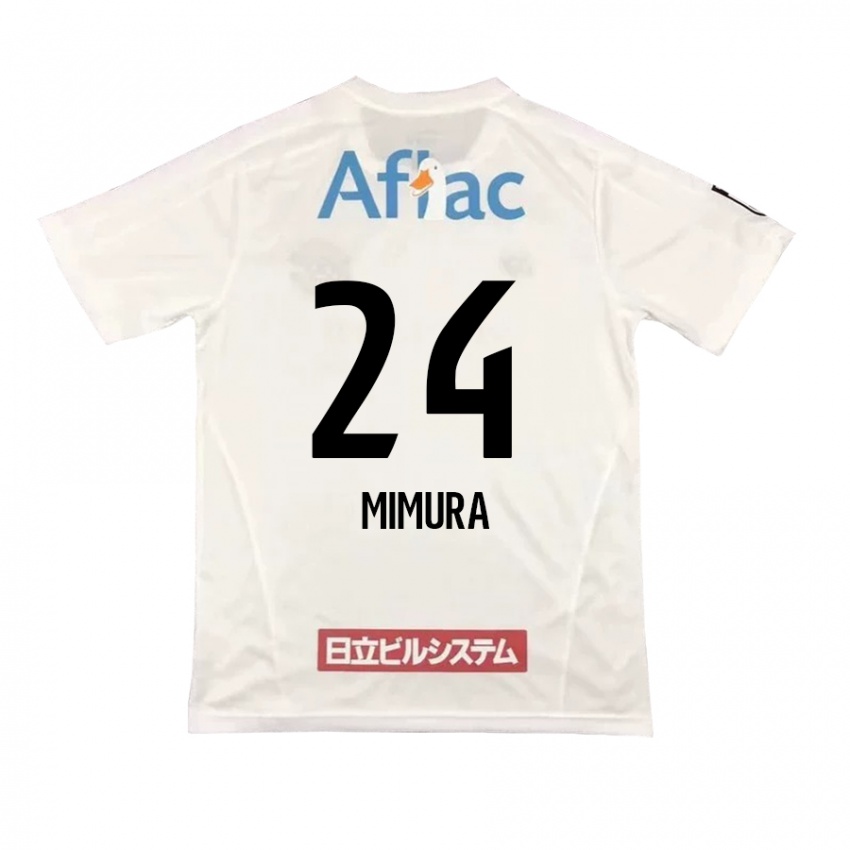 Niño Camiseta Kaname Mimura #24 Blanco Negro 2ª Equipación 2024/25 La Camisa México