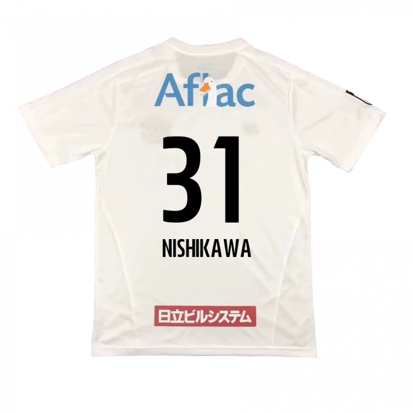 Niño Camiseta Genki Nishikawa #31 Blanco Negro 2ª Equipación 2024/25 La Camisa México