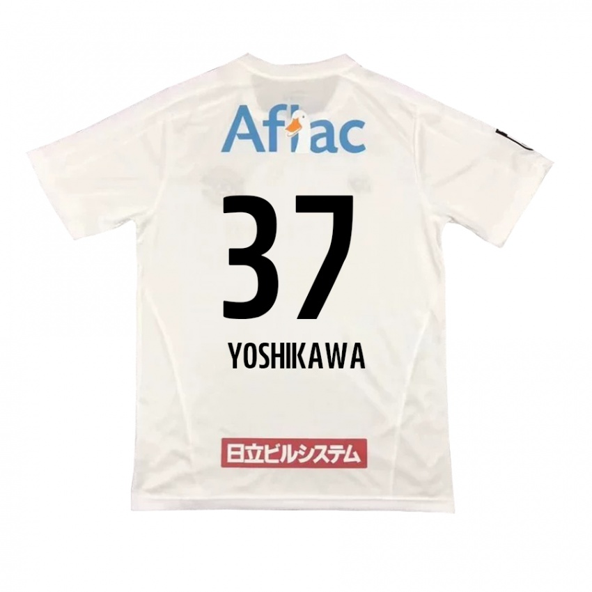 Niño Camiseta Haruto Yoshikawa #37 Blanco Negro 2ª Equipación 2024/25 La Camisa México