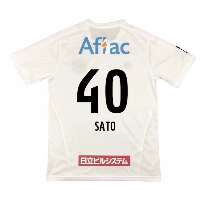 Niño Camiseta Raku Sato #40 Blanco Negro 2ª Equipación 2024/25 La Camisa México