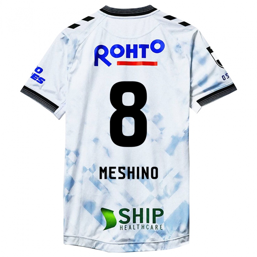 Niño Camiseta Ryotaro Meshino #8 Blanco Negro 2ª Equipación 2024/25 La Camisa México