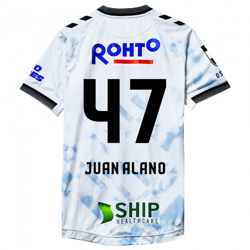 Niño Camiseta Juan Alano #47 Blanco Negro 2ª Equipación 2024/25 La Camisa México