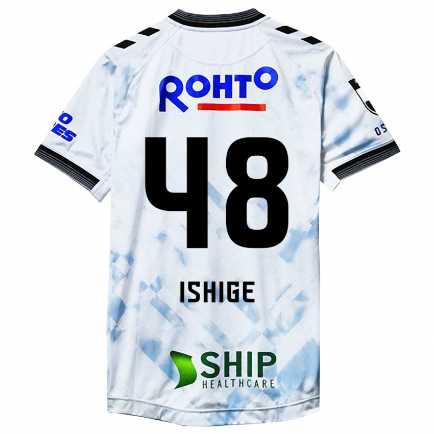 Niño Camiseta Hideki Ishige #48 Blanco Negro 2ª Equipación 2024/25 La Camisa México