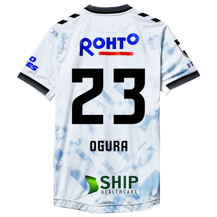 Niño Camiseta Shimpei Ogura #23 Blanco Negro 2ª Equipación 2024/25 La Camisa México