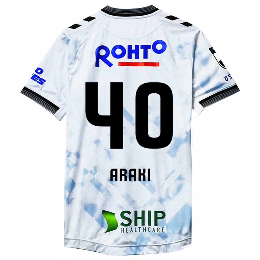 Niño Camiseta Rui Araki #40 Blanco Negro 2ª Equipación 2024/25 La Camisa México