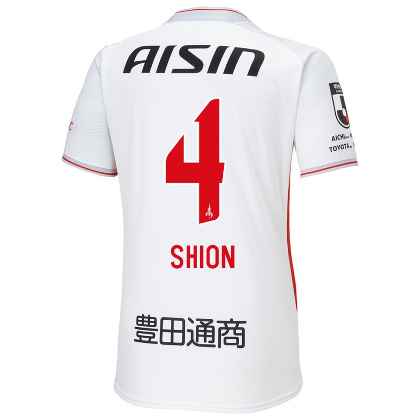 Niño Camiseta Shion Inoue #4 Blanco Amarillo Rojo 2ª Equipación 2024/25 La Camisa México